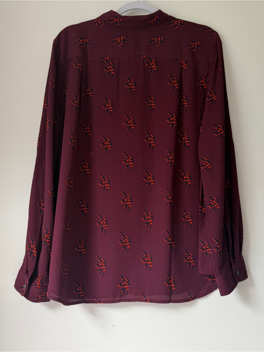 LOFT XL Burgundy Button-Down Shirt - Picture 2 of 6
